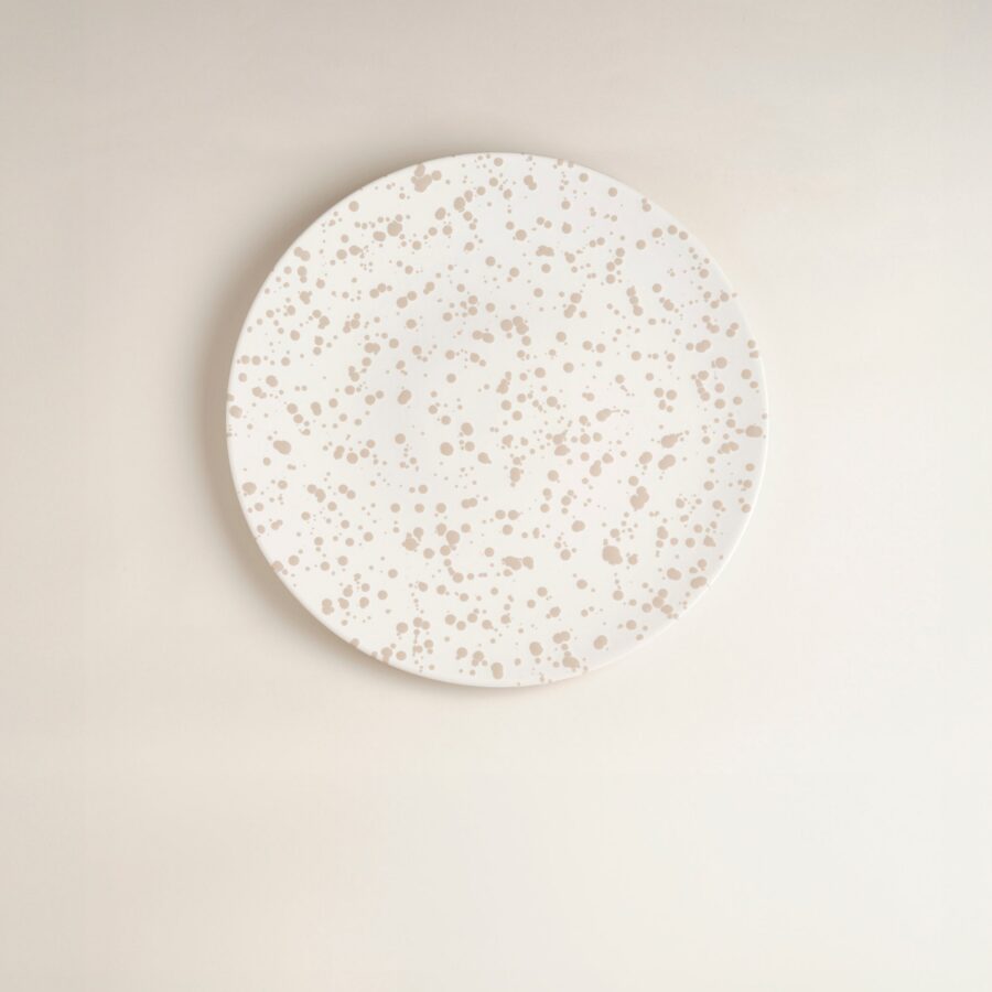 Splatter Oval Serving Platter - Ceramic Entertaining Tray for Appetizers Snacks Main Dishes and Entertaining