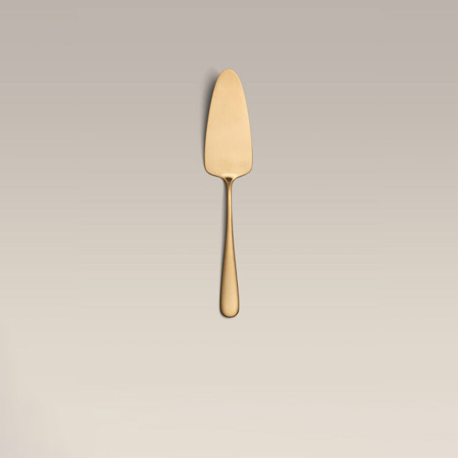 Brushed Stainless Steel Cake Server - Slim Dessert Serving Spatula - for Cake Pie Dessert and Party Serving