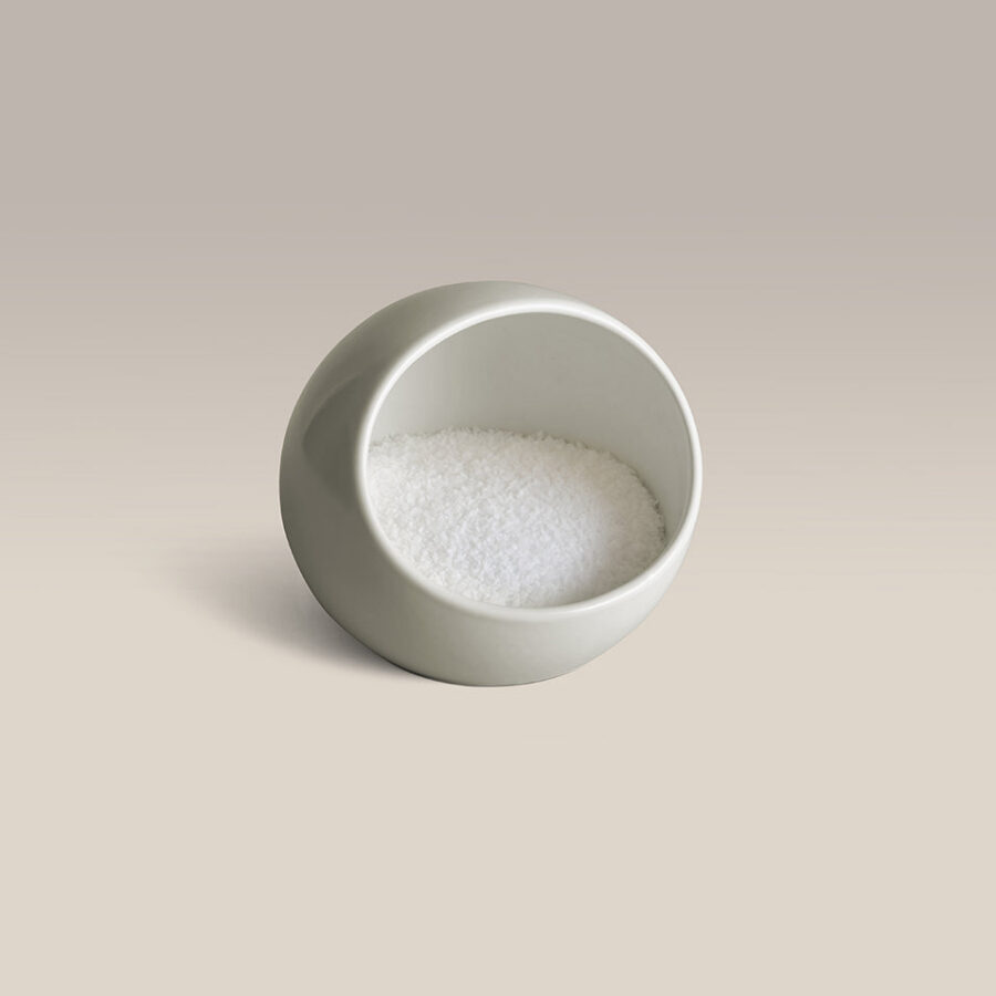 Semi-Matte Crescent Salt Cellar - Open Seasoning Storage Bowl for Salt Spices and Countertop Cooking Prep